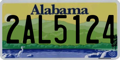 AL license plate 2AL5124