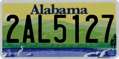 AL license plate 2AL5127
