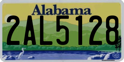 AL license plate 2AL5128