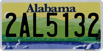 AL license plate 2AL5132