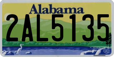 AL license plate 2AL5135
