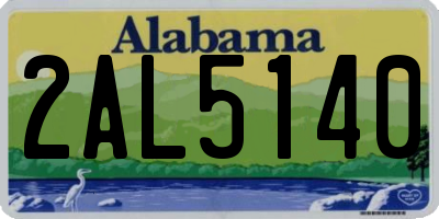 AL license plate 2AL5140