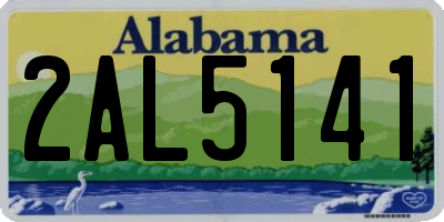 AL license plate 2AL5141