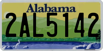 AL license plate 2AL5142