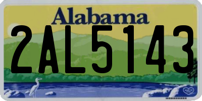 AL license plate 2AL5143