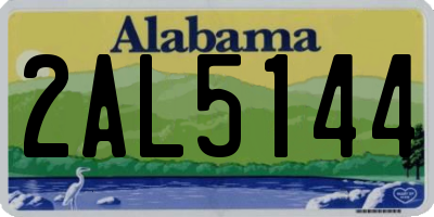 AL license plate 2AL5144