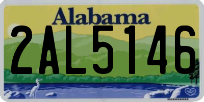 AL license plate 2AL5146