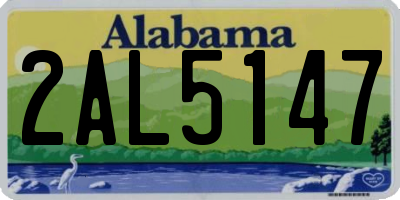 AL license plate 2AL5147