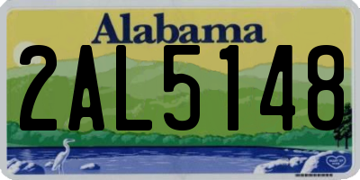 AL license plate 2AL5148