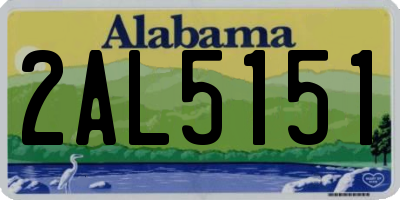 AL license plate 2AL5151