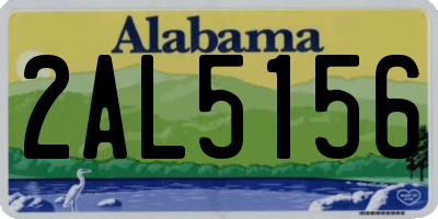 AL license plate 2AL5156