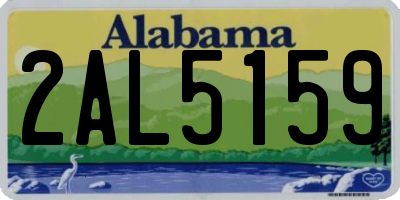 AL license plate 2AL5159