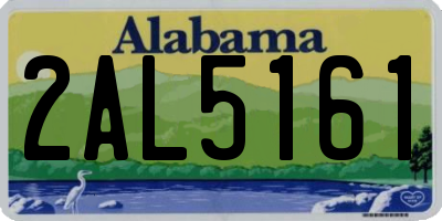AL license plate 2AL5161