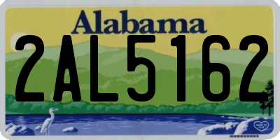 AL license plate 2AL5162