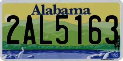 AL license plate 2AL5163