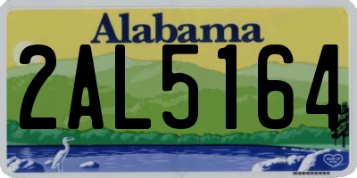 AL license plate 2AL5164