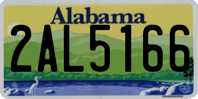 AL license plate 2AL5166