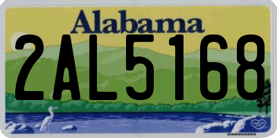 AL license plate 2AL5168