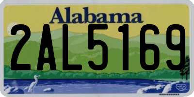 AL license plate 2AL5169