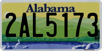 AL license plate 2AL5173