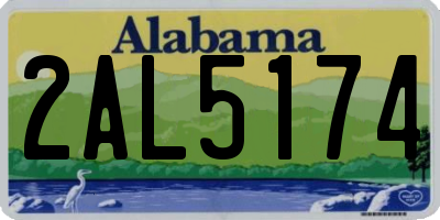 AL license plate 2AL5174