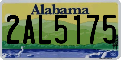 AL license plate 2AL5175