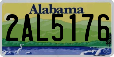 AL license plate 2AL5176