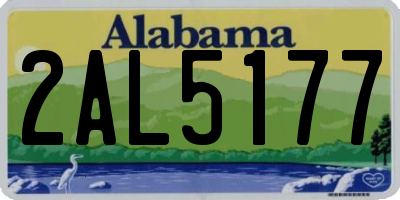 AL license plate 2AL5177