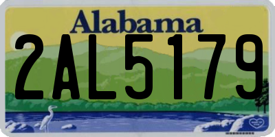 AL license plate 2AL5179