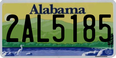 AL license plate 2AL5185