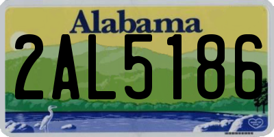 AL license plate 2AL5186