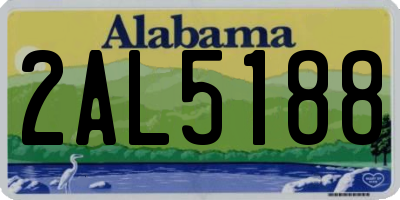 AL license plate 2AL5188