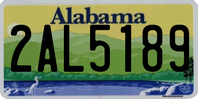 AL license plate 2AL5189