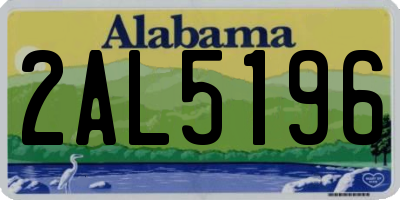 AL license plate 2AL5196