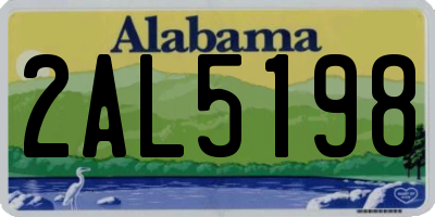 AL license plate 2AL5198