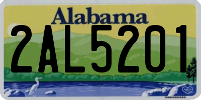 AL license plate 2AL5201