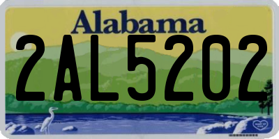 AL license plate 2AL5202