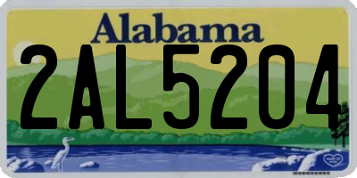AL license plate 2AL5204