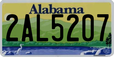 AL license plate 2AL5207