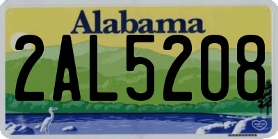 AL license plate 2AL5208