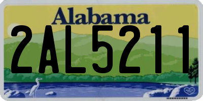 AL license plate 2AL5211