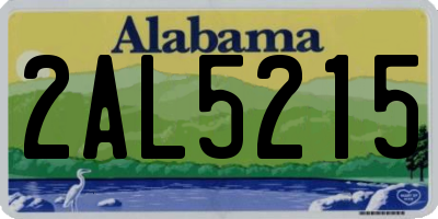 AL license plate 2AL5215