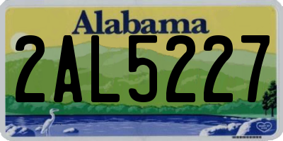 AL license plate 2AL5227
