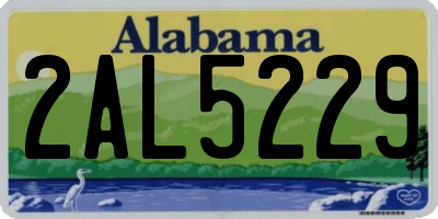 AL license plate 2AL5229