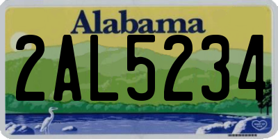 AL license plate 2AL5234