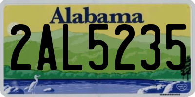 AL license plate 2AL5235