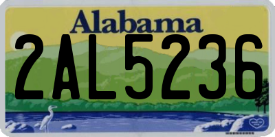 AL license plate 2AL5236