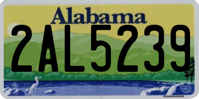 AL license plate 2AL5239