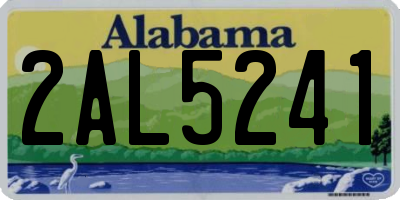 AL license plate 2AL5241