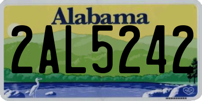 AL license plate 2AL5242